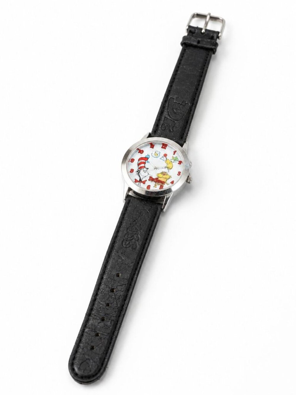 Dr Seuss Women's Watch Vintage 1997 Silver Tone Tick Tocking Time Tickers